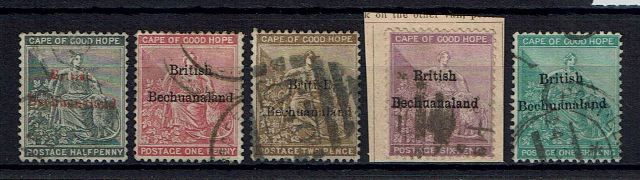 Image of Bechuanaland - British Bechuanaland SG 4/8 FU British Commonwealth Stamp